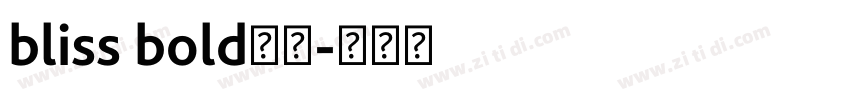 bliss bold字体字体转换